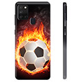 Samsung Galaxy A21s puzdro TPU - Futbalový plameň