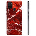 Samsung Galaxy A21s puzdro TPU - Červený mramor