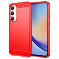 Samsung Galaxy A35 Puzdro z Brúseného TPU - Uhlíkové Vlákno