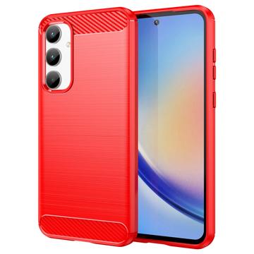 Samsung Galaxy A35 Puzdro z Brúseného TPU - Uhlíkové Vlákno