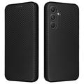 Samsung Galaxy A35 Preklopný Puzdro - Uhlíkové Vlákno