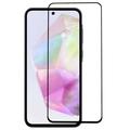 Samsung Galaxy A35 Úplný chránič sklenenej sklenenej obrazovky - Čierny okraj