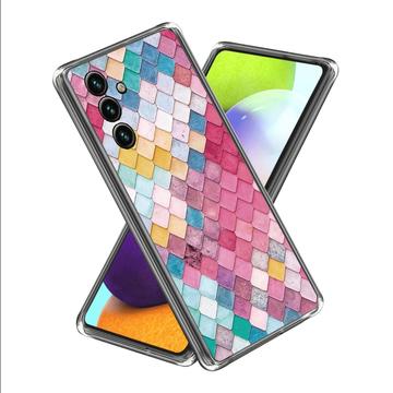 Samsung Galaxy A35 Štýlové Ultratenké Puzdro TPU - Dúhový Kosoštvorec
