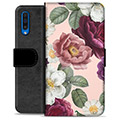 Samsung Galaxy A50 prémiové puzdro na peňaženku - Romantické kvety