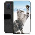 Samsung Galaxy A51 prémiové puzdro na peňaženku - Mačka