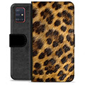 Samsung Galaxy A51 prémiové puzdro na peňaženku - Leopard