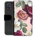 Samsung Galaxy A51 prémiové puzdro na peňaženku - Romantické kvety
