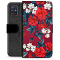 Samsung Galaxy A51 prémiové puzdro na peňaženku - Vintage kvety