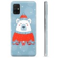 Samsung Galaxy A51 puzdro TPU - Vianočný medveď