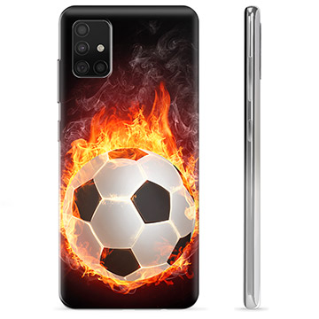 Samsung Galaxy A51 puzdro TPU - Futbalový plameň