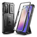 Samsung Galaxy A55 Tech-Protect Kevlar Cam+ Case - Screen Protector, Camera Protector, Kickstand - Black