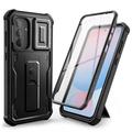 Samsung Galaxy A56 Tech-Protect Kevlar Cam+ Case - Screen Protector, Camera Protector, Kickstand - Black