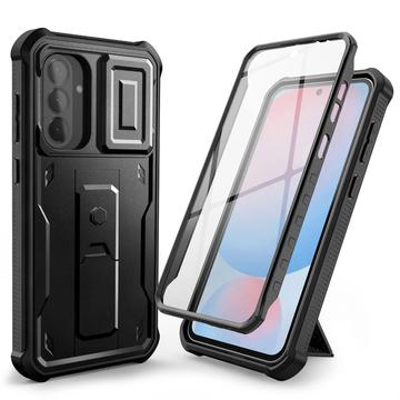 Samsung Galaxy A56 Tech-Protect Kevlar Cam+ Case - Screen Protector, Camera Protector, Kickstand - Black