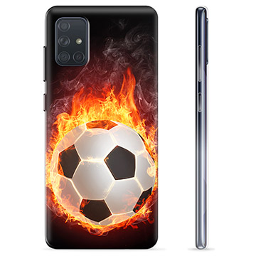 Samsung Galaxy A71 puzdro TPU - Futbalový plameň