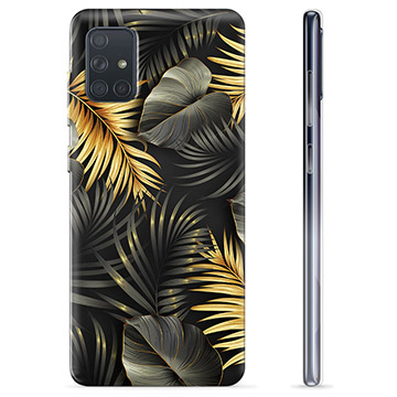 Samsung Galaxy A71 puzdro TPU - Zlaté listy