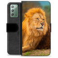 Samsung Galaxy Note20 prémiové puzdro na peňaženku - Lev