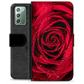 Samsung Galaxy Note20 prémiové puzdro na peňaženku - Rose
