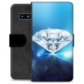 Samsung Galaxy S10 prémiové puzdro na peňaženku - Diamant