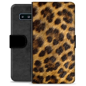 Samsung Galaxy S10 prémiové puzdro na peňaženku - Leopard
