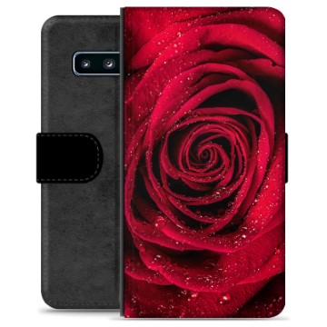 Samsung Galaxy S10+ prémiové puzdro na peňaženku - Rose