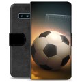 Samsung Galaxy S10 prémiové puzdro na peňaženku - Futbal