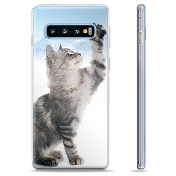 Samsung Galaxy S10+ puzdro TPU - Mačka