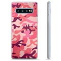 Samsung Galaxy S10+ puzdro TPU - Ružová kamufláž