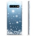 Samsung Galaxy S10+ puzdro TPU - Snehové vločky