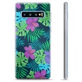 Samsung Galaxy S10+ puzdro TPU - Tropický kvet