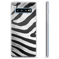 Samsung Galaxy S10+ puzdro TPU - Zebra