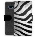 Samsung Galaxy S10 prémiové puzdro na peňaženku - Zebra