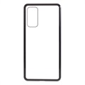 Samsung Galaxy S20 Magnetické puzdro s temperovaným sklom - čierna