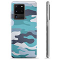 Samsung Galaxy S20 Ultra puzdro TPU - Modrá kamufláž