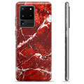 Samsung Galaxy S20 Ultra puzdro TPU - Červený mramor