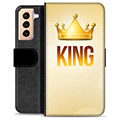 Samsung Galaxy S21+ 5G prémiové puzdro na peňaženku - Kráľ