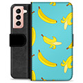 Samsung Galaxy S21 5G prémiové puzdro na peňaženku - Banány