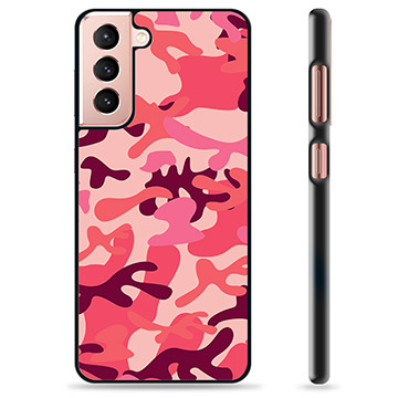 Samsung Galaxy S21 5G ochranný kryt - Ružová kamufláž