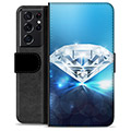 Samsung Galaxy S21 Ultra 5G prémiové puzdro na peňaženku - Diamant