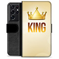 Samsung Galaxy S21 Ultra 5G prémiové puzdro na peňaženku - Kráľ