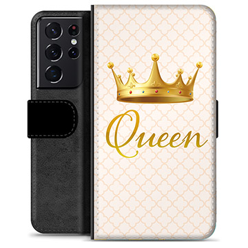 Samsung Galaxy S21 Ultra 5G prémiové puzdro na peňaženku - Kráľovná