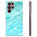 Samsung Galaxy S22 Ultra 5G puzdro TPU - Modrý mramor