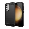 Samsung Galaxy S23 FE Puzdro z Brúseného TPU - Uhlíkové Vlákno
