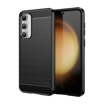 Samsung Galaxy S23 FE Puzdro z Brúseného TPU - Uhlíkové Vlákno