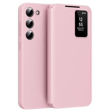 Samsung Galaxy S23 Smart Clear View Flip Case with Card Slot