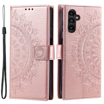 Samsung Galaxy S24 Séria Mandala Puzdro - Ružové zlato