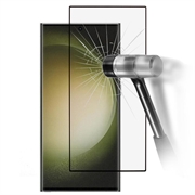 Samsung Galaxy S24 Ultra Úplný chránič sklenenej sklenenej obrazovky - Čierny okraj