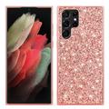 Glitter Series Hybridné puzdro Samsung Galaxy S24 Ultra - Ružové zlato
