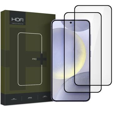 Samsung Galaxy S25 Hofi Premium Pro+ Ochranné Tvrdené Sklo na Obrazovku - 2 Ks. - Čierny Okraj