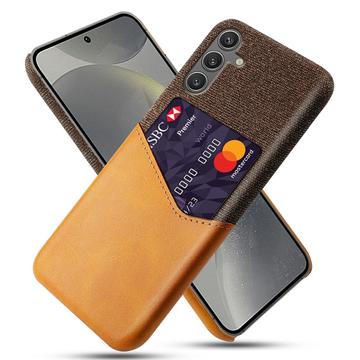 Samsung Galaxy S25 KSQ Puzdro s Vreckom na Kartu - Oranžová