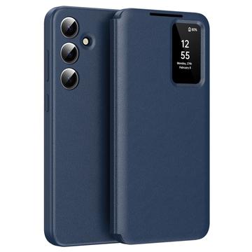 Samsung Galaxy S25 Smart Clear View Flip Case with Card Slot - Sapphire